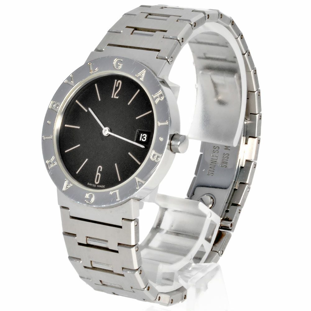 ブルガリ BVLGARI BB33SS ブルガリブルガリ 33mm 腕時計 ブラック文字