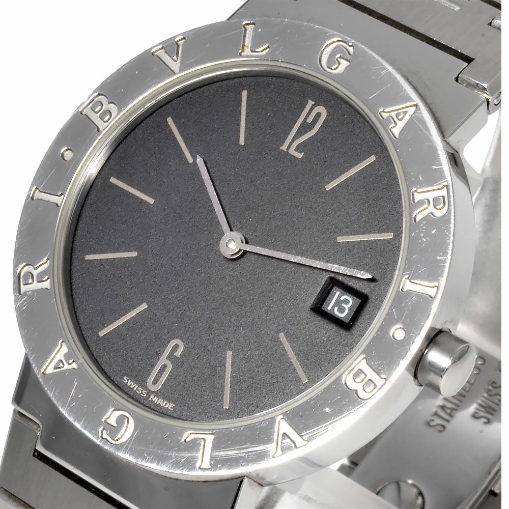 ブルガリ BVLGARI BB33SS ブルガリブルガリ 33mm 腕時計 ブラック文字