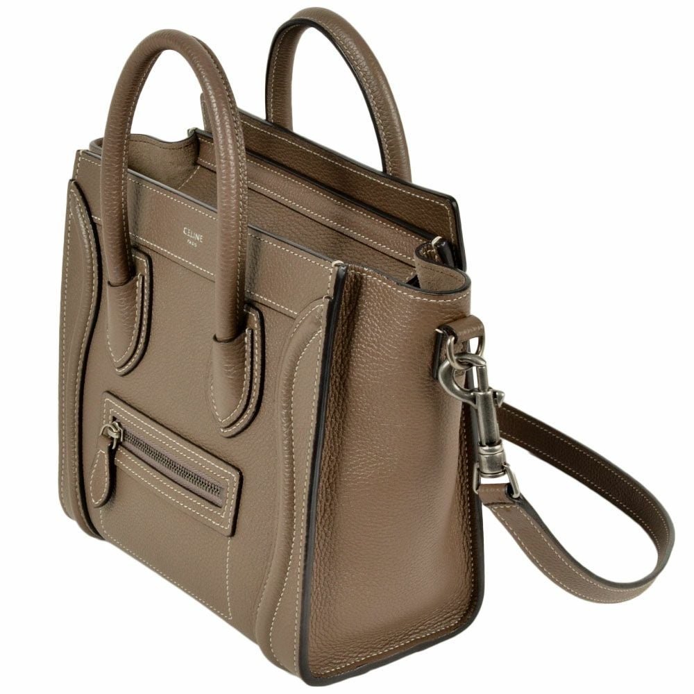 【CELINE】　セリーヌ　デューン/ドラムドカーフ　ラゲージナノショッパー　２WAYバッグ 楽天市場】セリーヌ CELINE ラゲージ ナノ 2WAY デューン 189243DRU