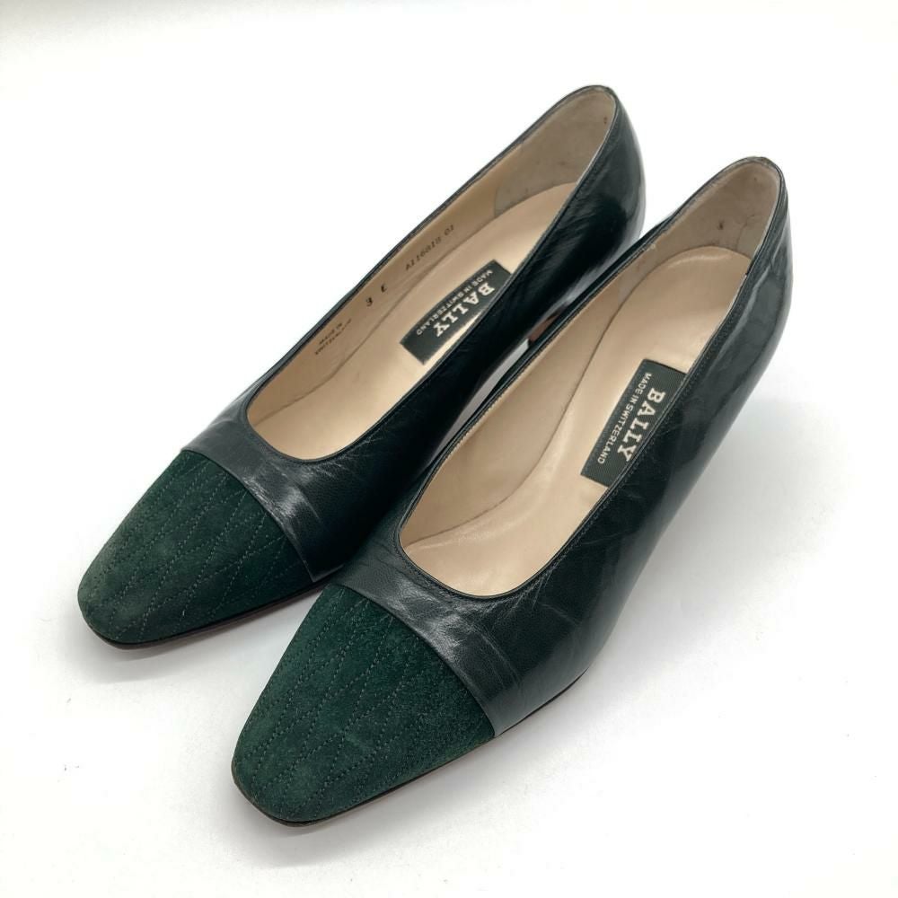 バリー BALLY パンプス レザー グリーン【中古】 | ゴールドプラザ