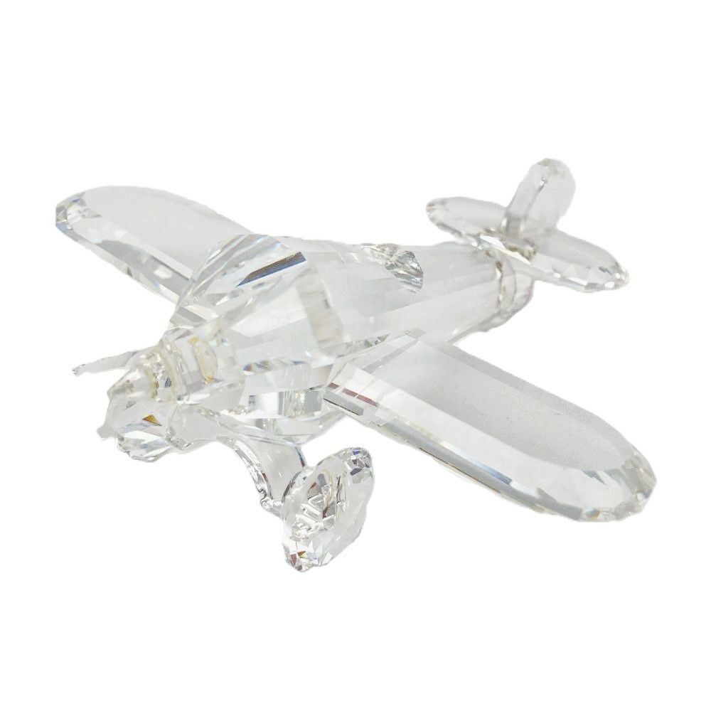スワロフスキー SWAROVSKI 飛行機 オブジェ 置物 152111 クリア【中古