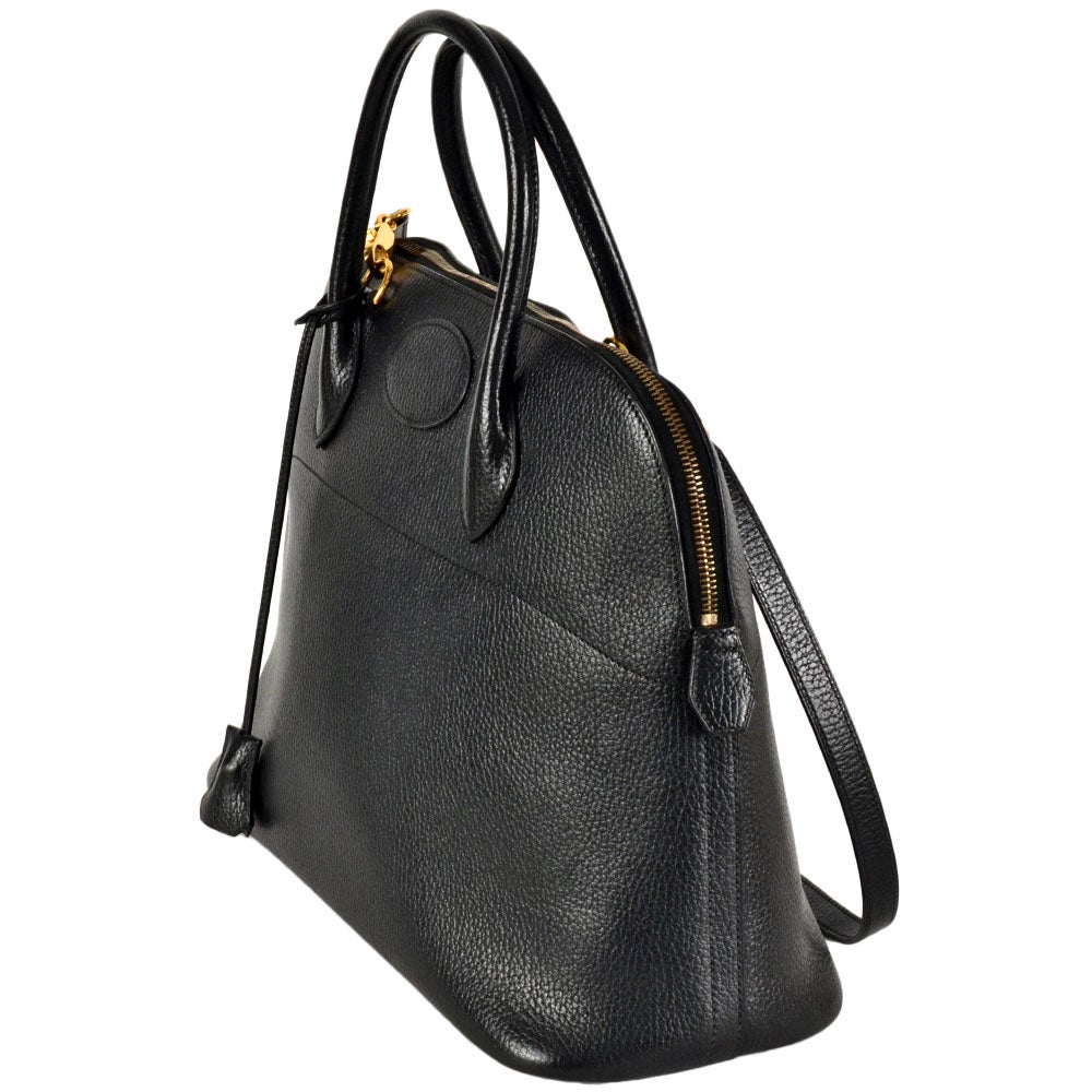 【HERMES】ボリード31★ブラック アルデンヌ ゴールド金具 エルメス HERMES ボリード35 ハンドバッグ アルデンヌ 〇X刻印刻印