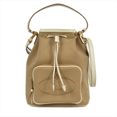 PRADA ロゴ ジャガード ワンショルダーバッグ プラダ PRADA ロゴ 巾着 