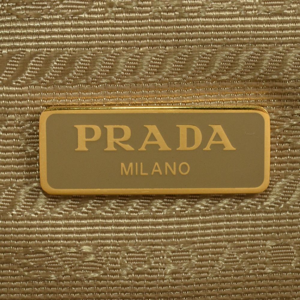プラダ PRADA ロゴ 巾着型 ショルダーバッグ ジャガード 1BH097