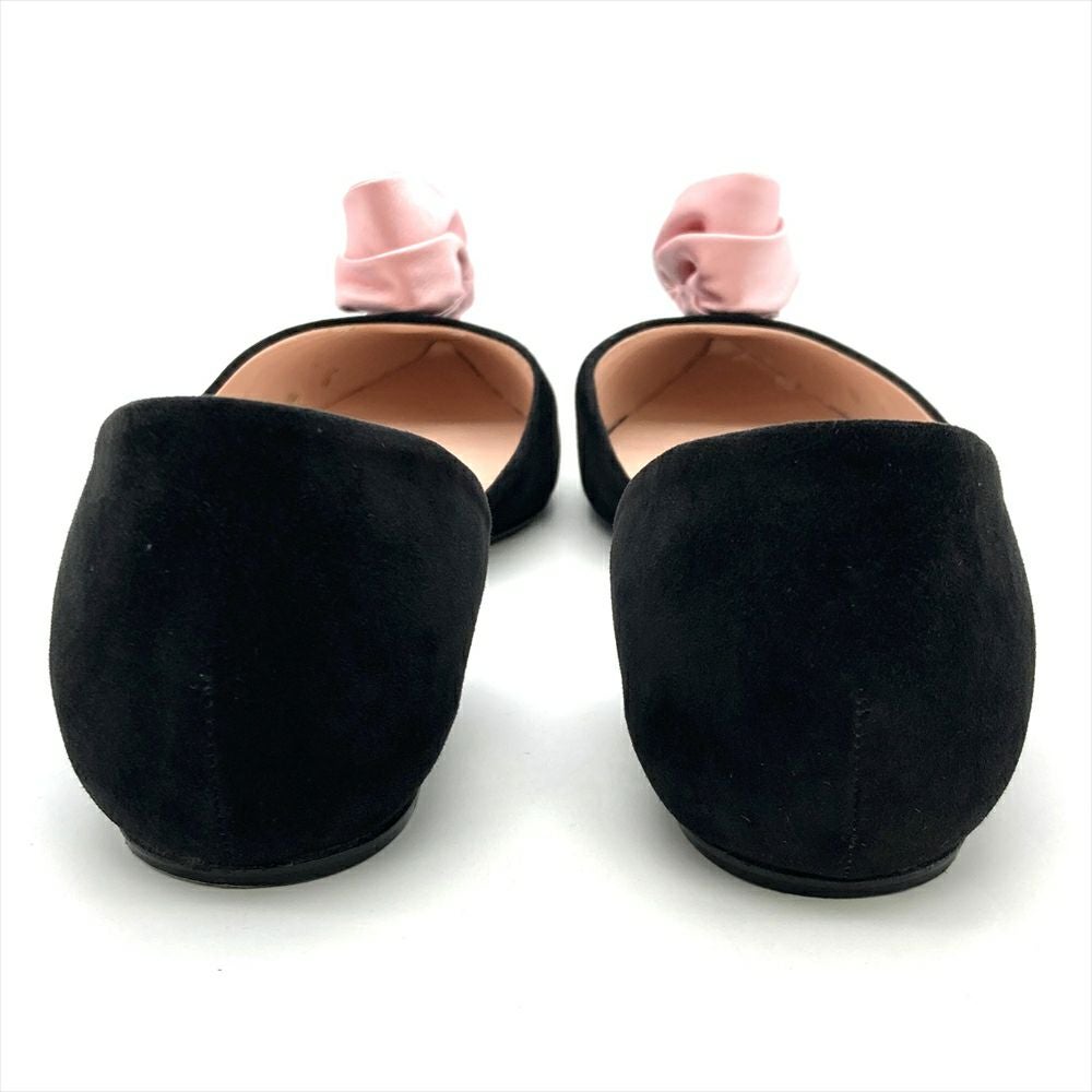 35.5 ROGER VIVIER フラット パンプス 黒　22.5 ロジェヴィヴィエ Roger vivier パンプス スウェード ブラック