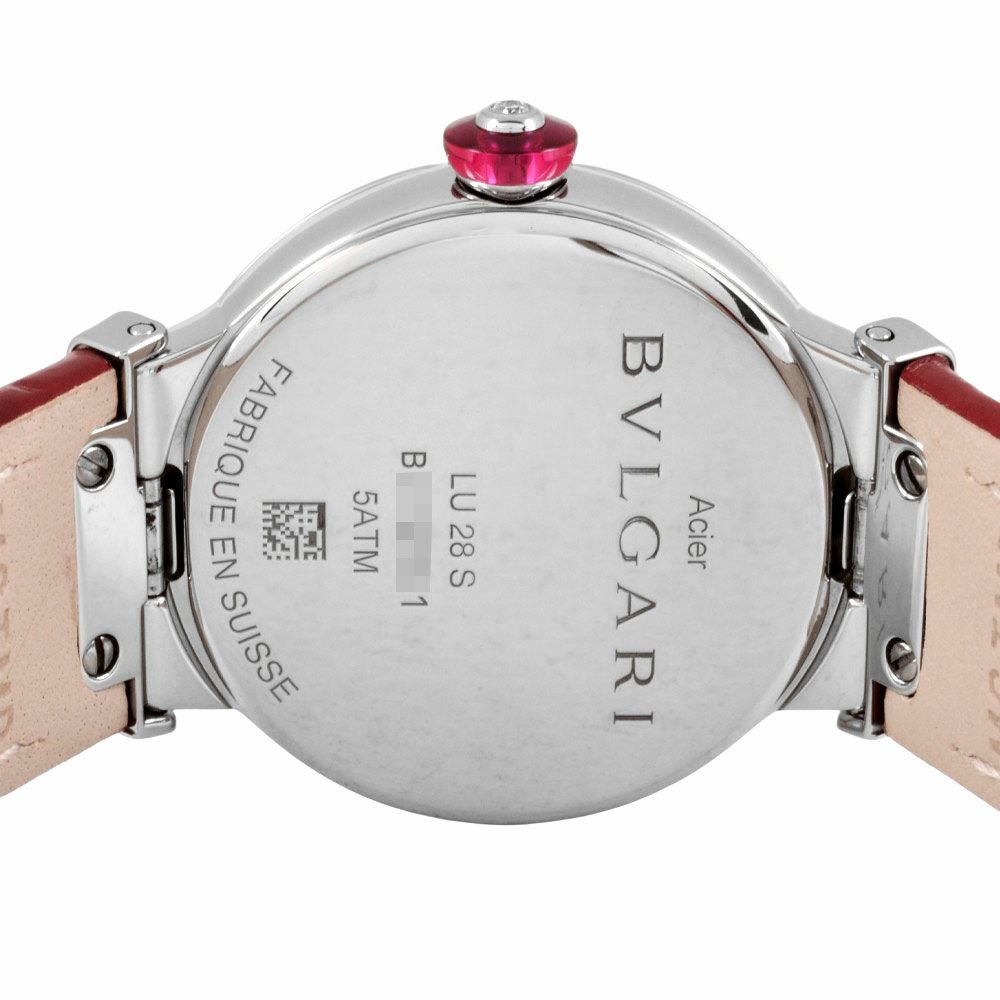 ブルガリ BVLGARI LU28S ルチェア 腕時計 ピンクシェル文字盤 12P