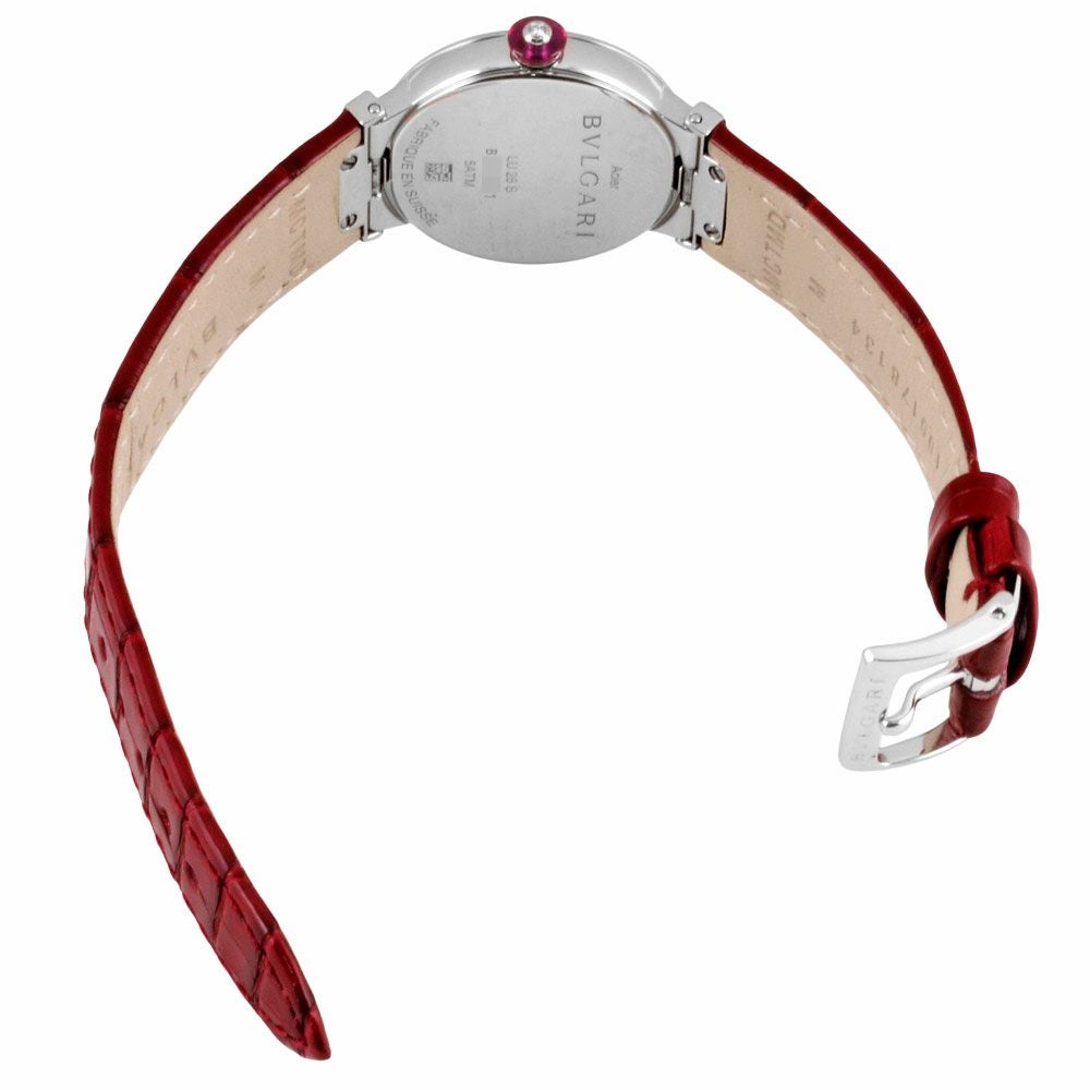 ブルガリ BVLGARI LU28S ルチェア 腕時計 ピンクシェル文字盤 12P