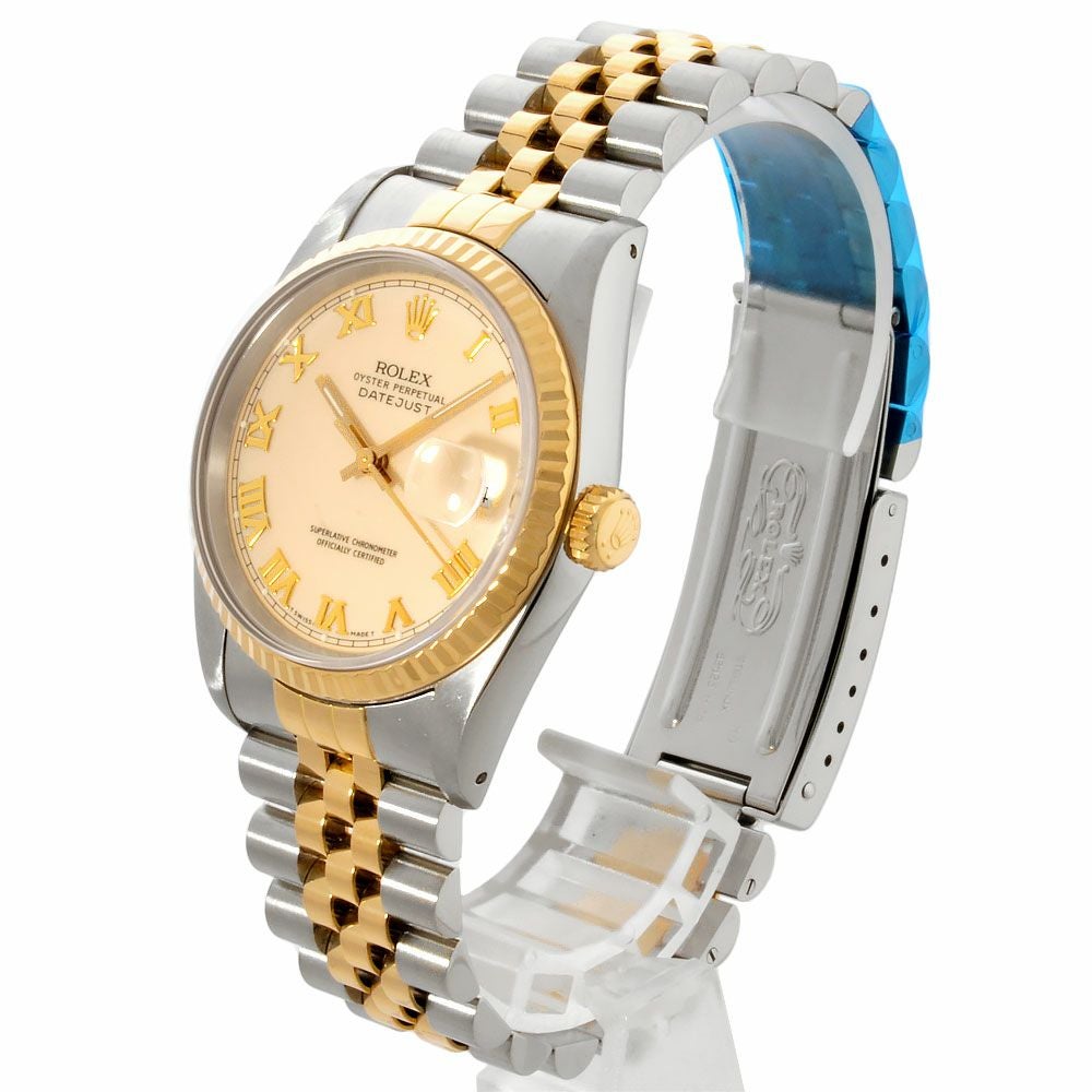 ロレックス ROLEX 16233 デイトジャスト R番 腕時計 アイボリー文字盤