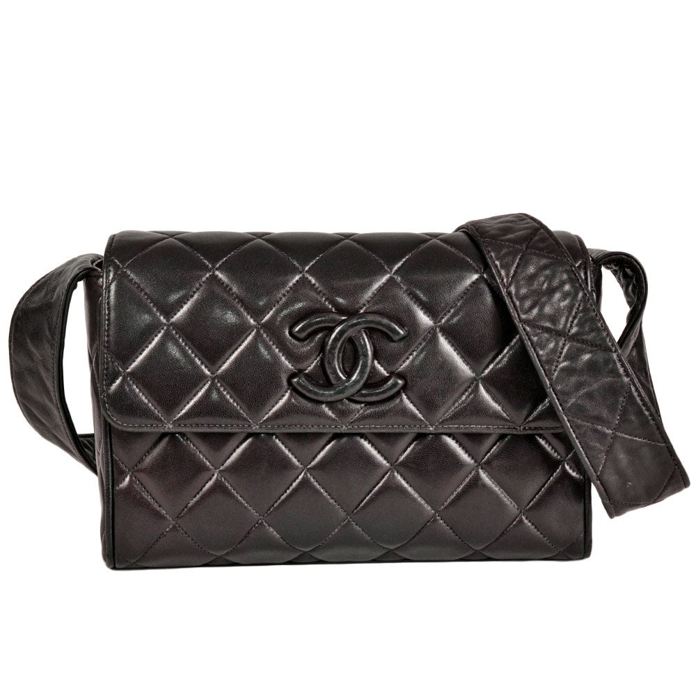 シャネル CHANEL マトラッセ ショルダーバッグ ラムスキン ブラック 2