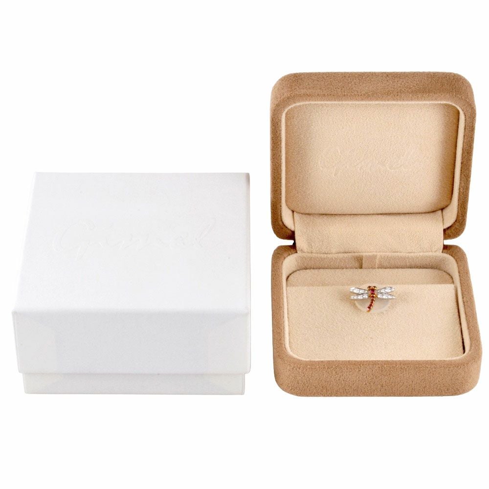 ギメル Gimel とんぼ ブローチ ダイヤモンド 0.341ct K18YG 1.7g