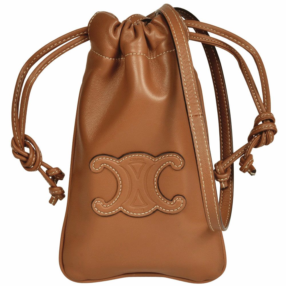 セリーヌ CELINE キュイル トリオンフ ドローストリング モバイル