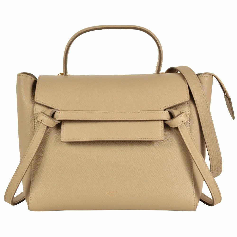 セリーヌ CELINE ベルトバッグ マイクロ 2way ハンドバッグ ベージュ