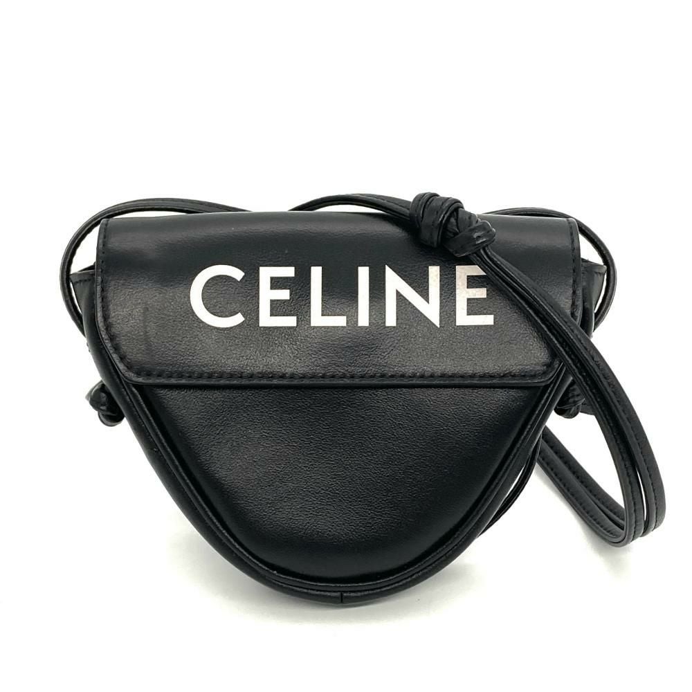 セリーヌ CELINE ロゴ トライアングル ショルダーバッグ レザー