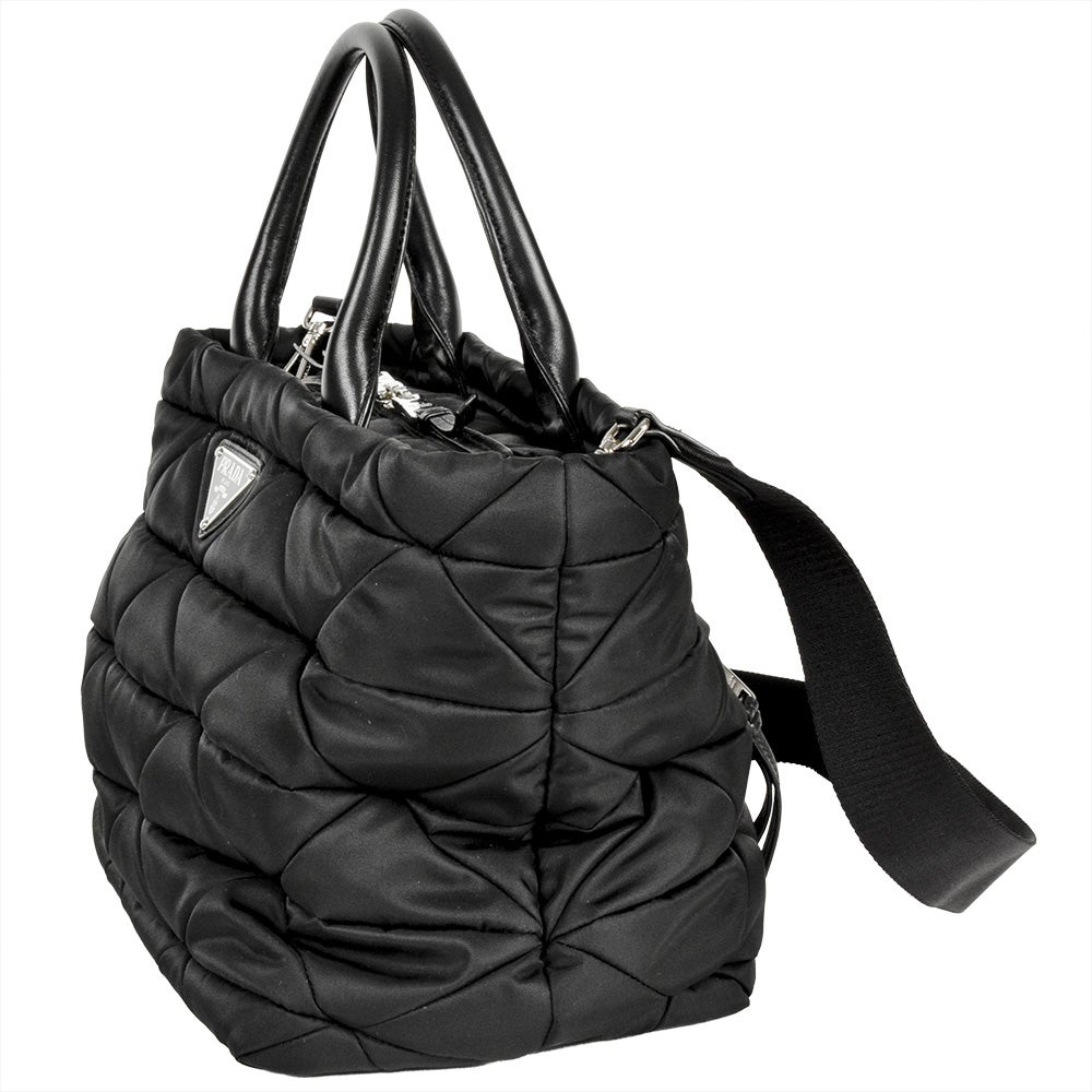 プラダ PRADA トートバッグ Re Nylon パデッド 2WAY 1BG436 ブラック プラダ PRADA Re Nylon パデッド 2way トートバッグ ナイロン ナッパ