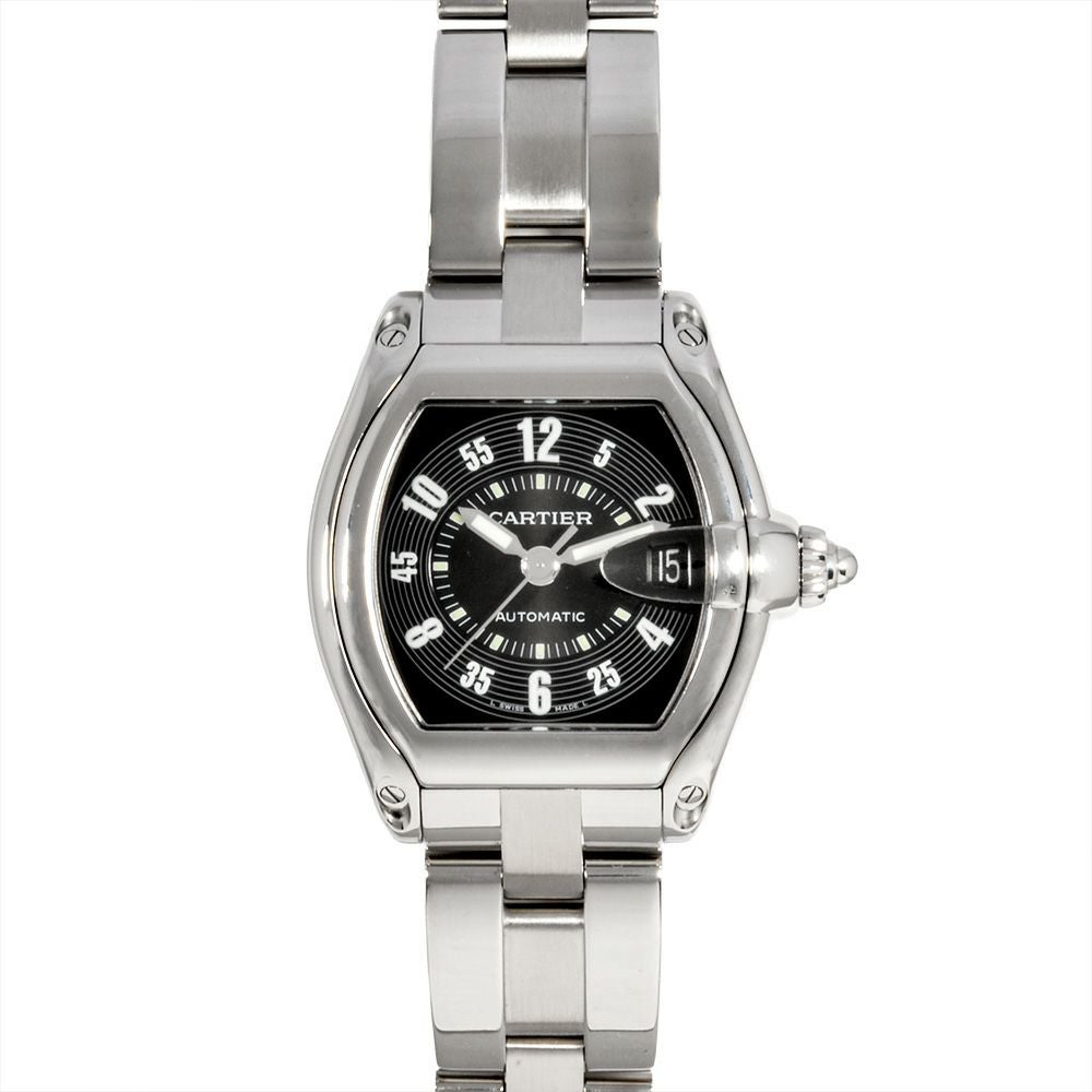カルティエ Cartier W62004V3 ロードスター LM 腕時計 ブラック文字盤 メンズ【中古】 カルティエ Cartier W62004V3 ロードスター LM 腕時計 ブラック文字盤