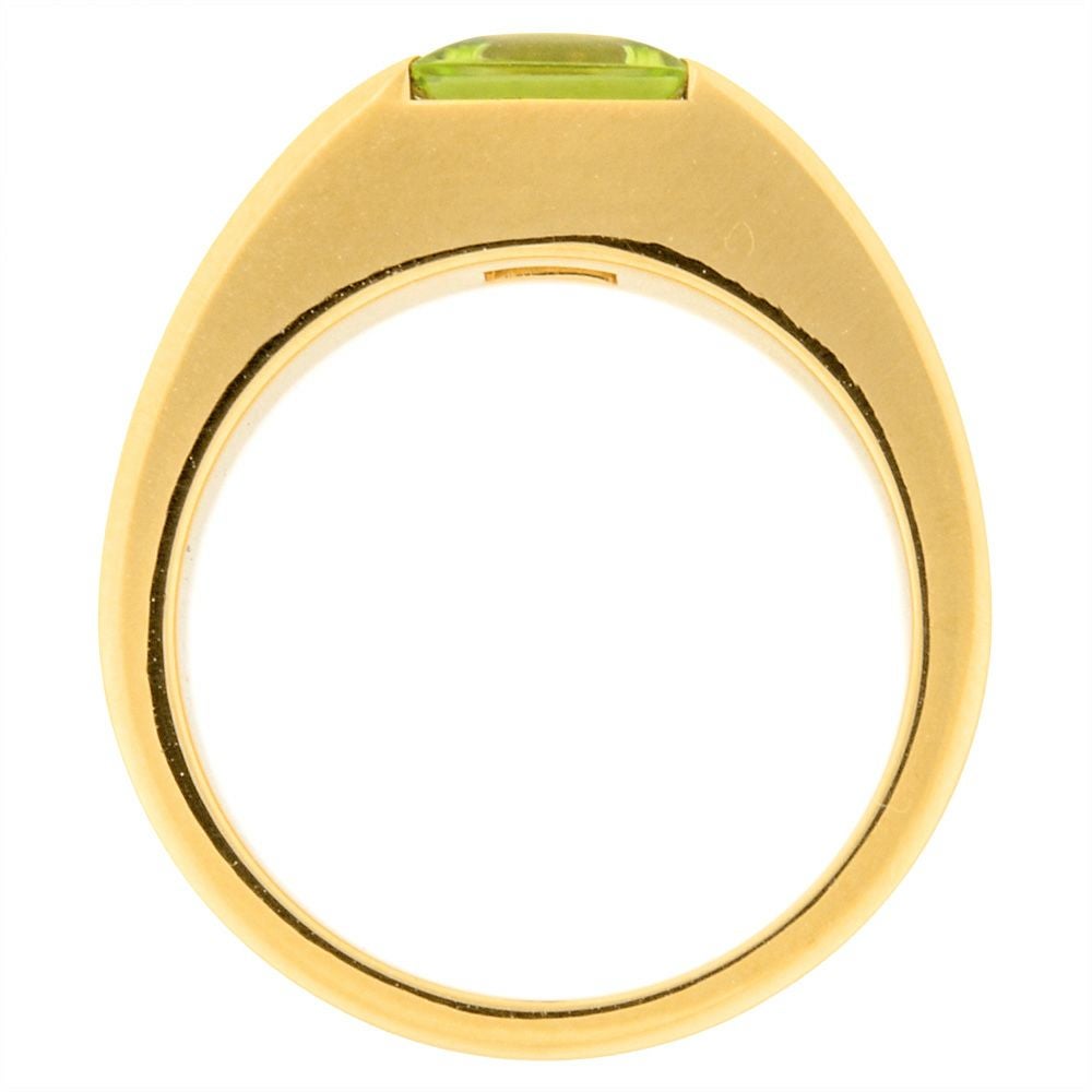 カルティエ Cartier タンク リング 指輪 ペリドット #48 K18YG 9.1g