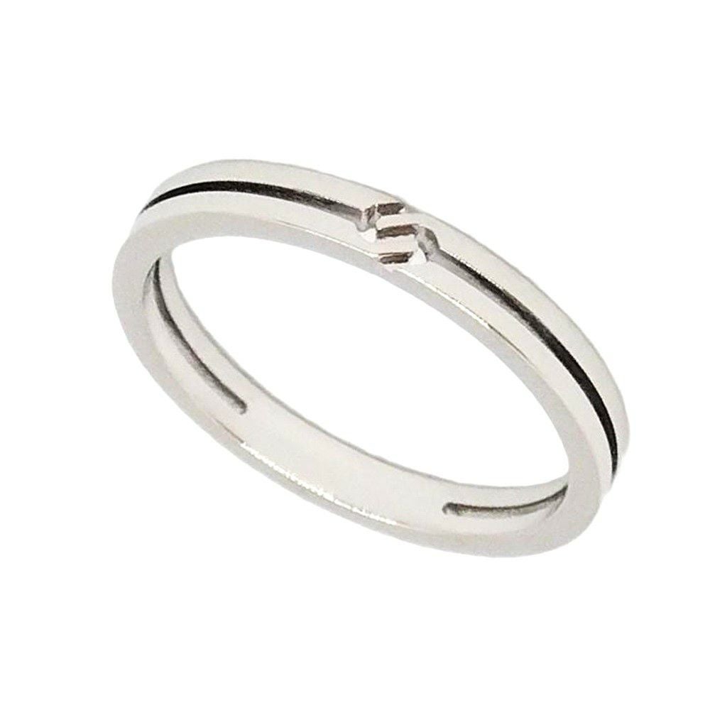 グッチ GUCCI ノット リング 指輪 約9号 K18WG 2.0g【中古