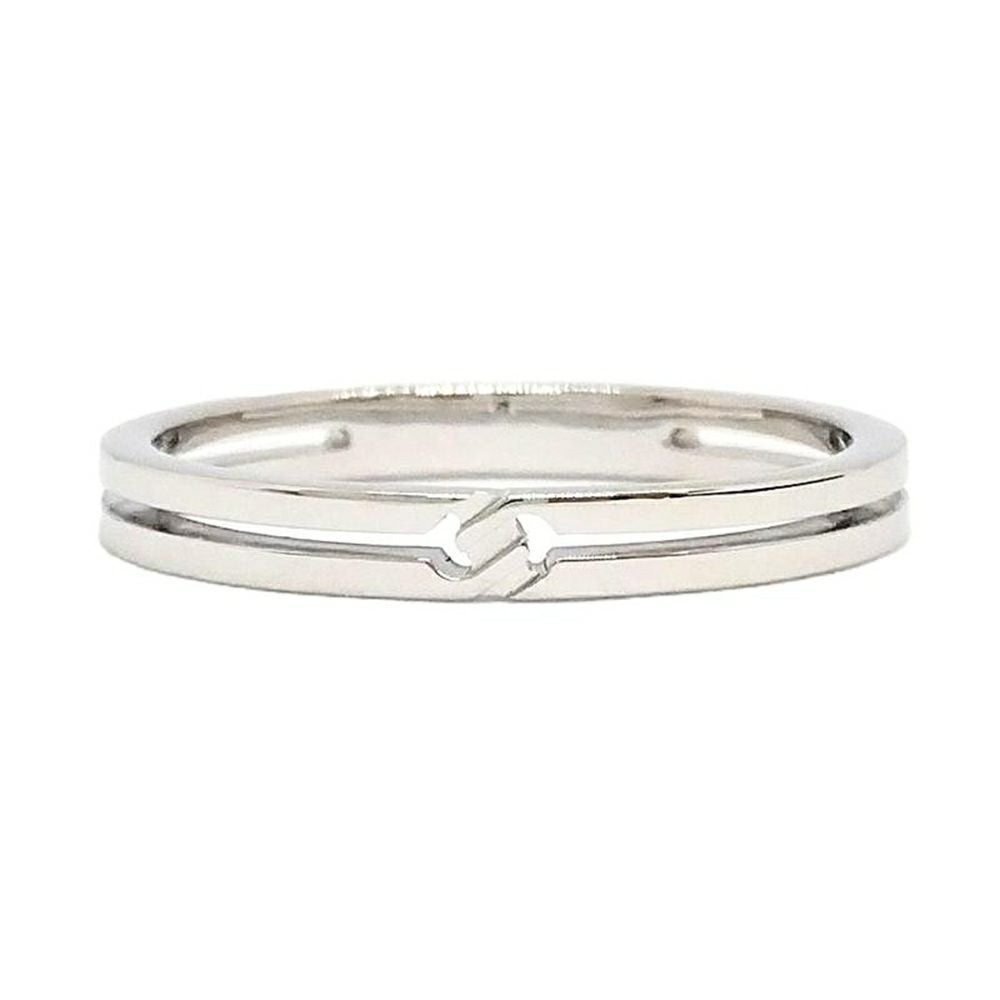 グッチ GUCCI ノット リング 指輪 約9号 K18WG 2.0g【中古