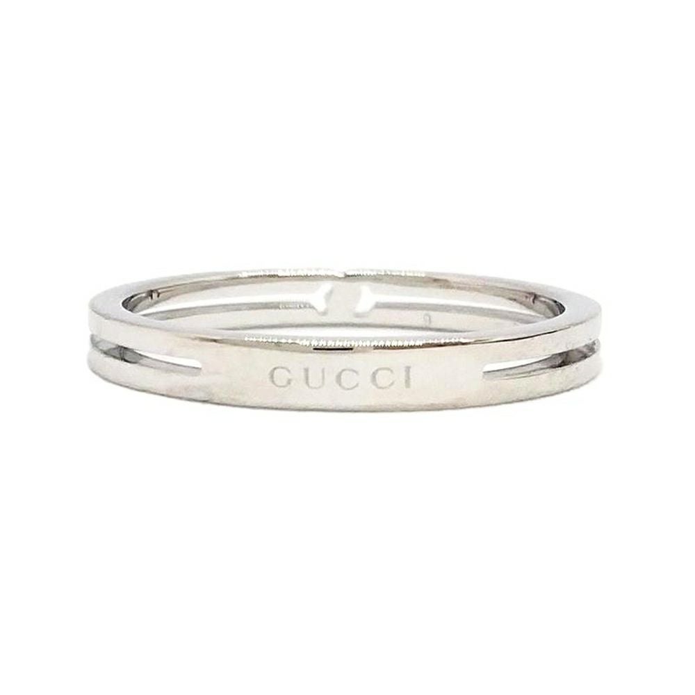 グッチ GUCCI ノット リング 指輪 約9号 K18WG 2.0g【中古