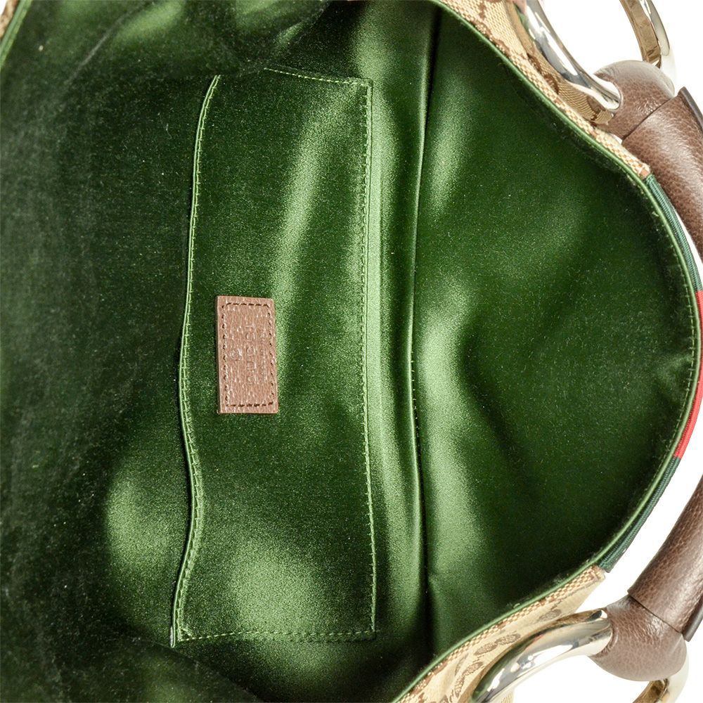 グッチ GUCCI ホースビット チェーン ハンドバッグ GGキャンバス