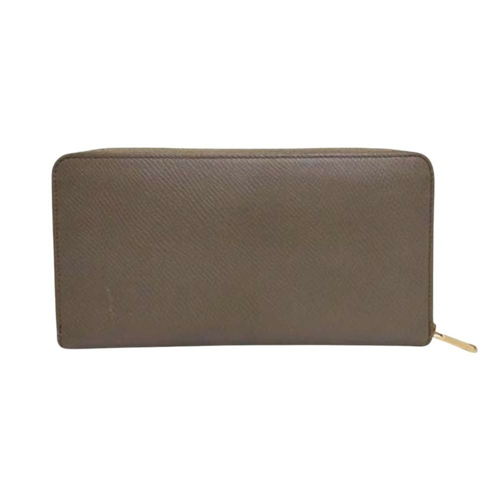 セリーヌ CELINE ラージ ジップドウォレット 長財布 レザー グレー