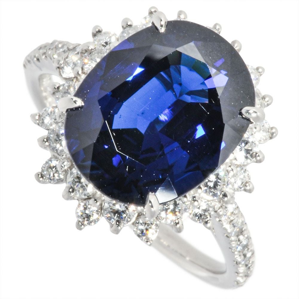 リング 指輪 サファイア 4.27ct 約11号 Pt900 10.8g ブルー