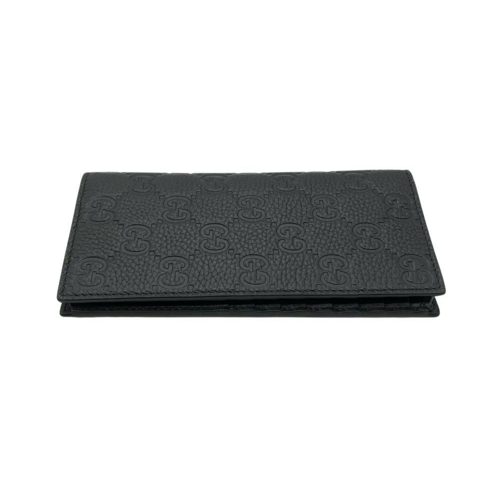 グッチ GUCCI インプリント ロングウォレット 二つ折り 長財布 レザー