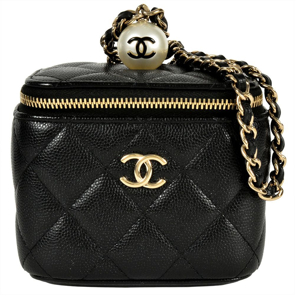 CHANEL 極美品✨ バニティ キャビアスキン バック ポーチ 中古 中古・古着通販】CHANEL (シャネル) バニティバッグ コスメポーチ