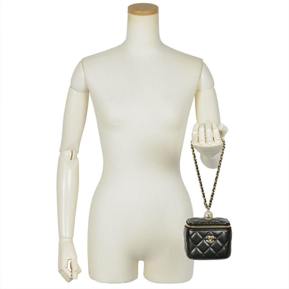 シャネル 中古 ポーチ バック キャビアスキン バニティ 極美品✨ CHANEL ココマーク ベージュ バニティバッグ キャビアスキン バッグ