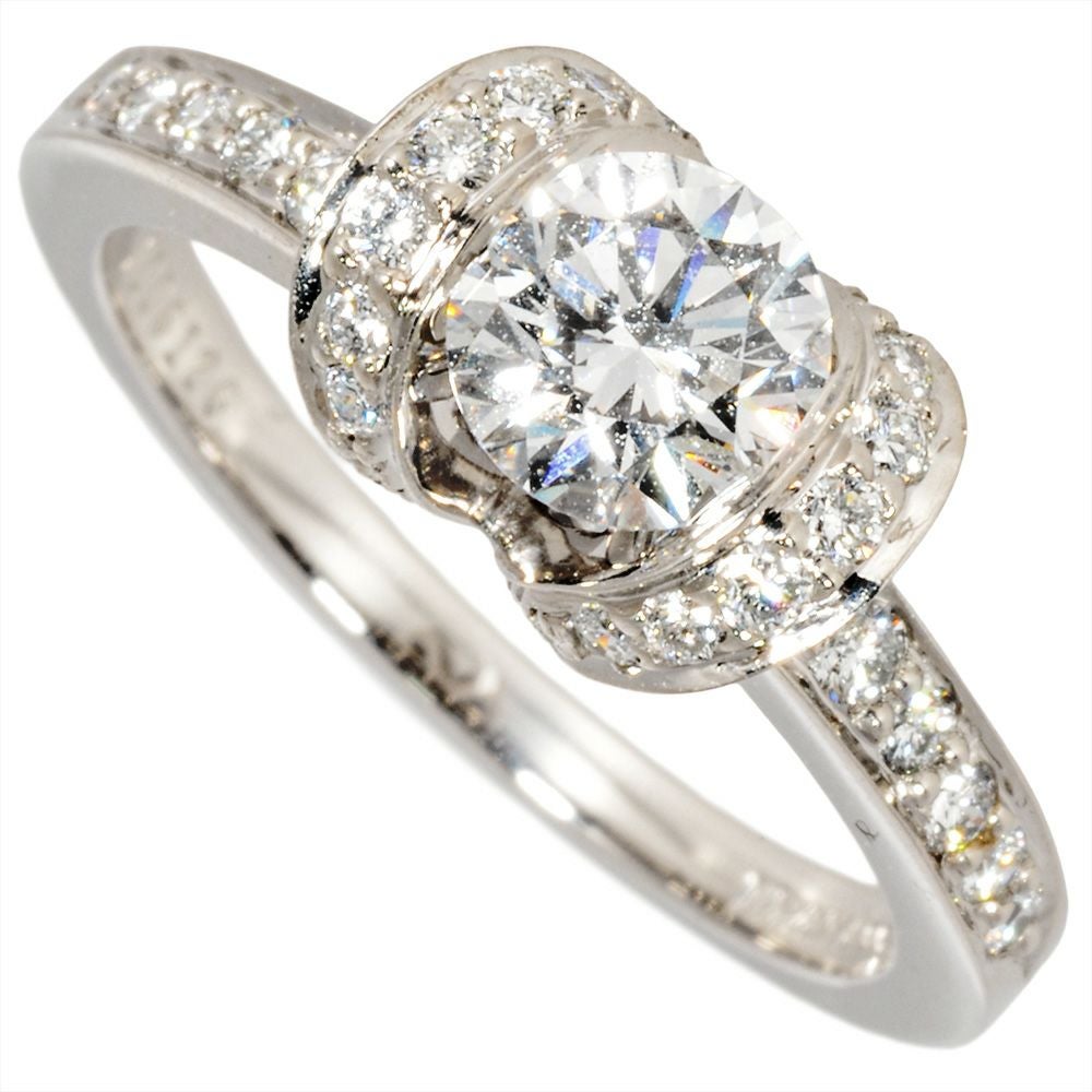 シルバー ラウンドカット ソリティアリング ハリーウィンストン HARRY WINSTON ラウンドカット ソリティア リング