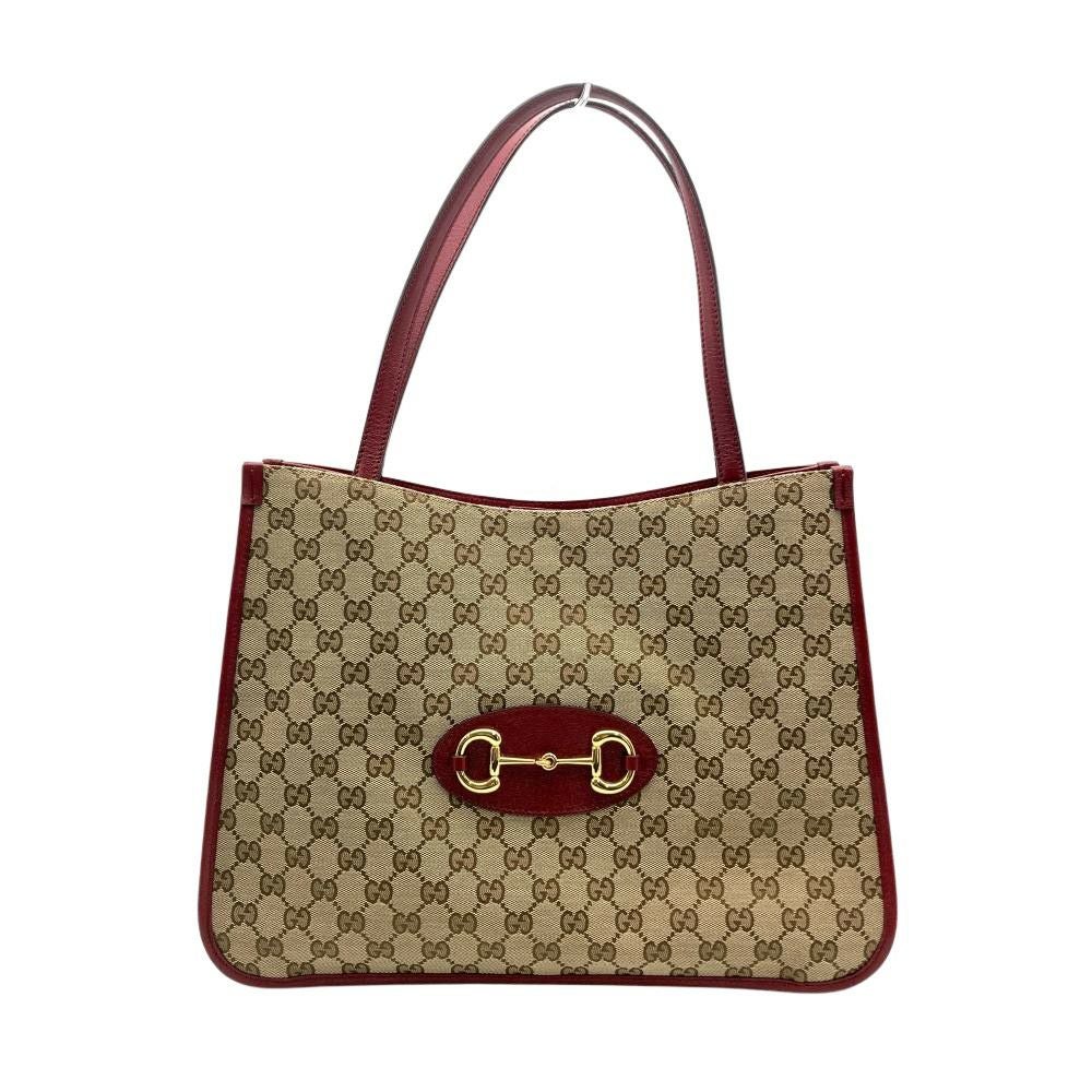 グッチ GUCCI ホースビット トートバッグ GGキャンバス レザー 623694