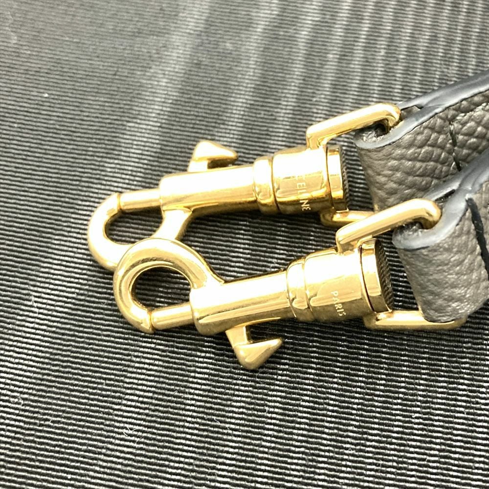 セリーヌ CELINE ベルトバッグ ナノ ハンドバッグ レザー グレー