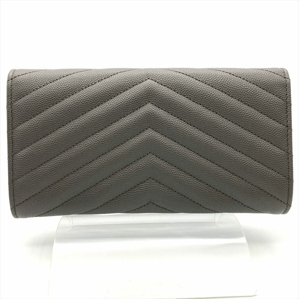 サンローラン SAINT LAURENT カサンドラ Vステッチ 長財布 レザー