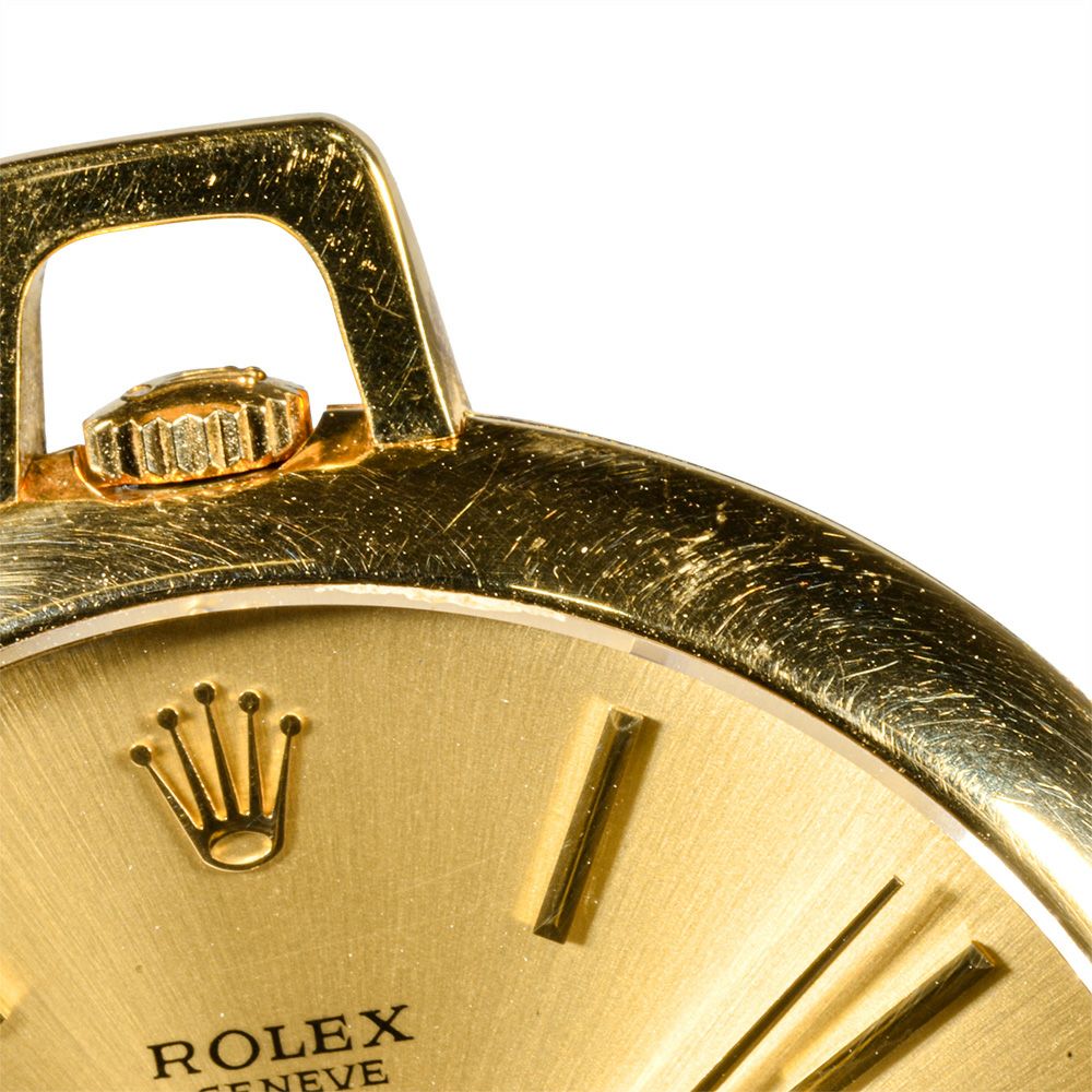 ロレックス ROLEX 3717 チェリーニ 懐中時計 シャンパン文字盤 K18 金