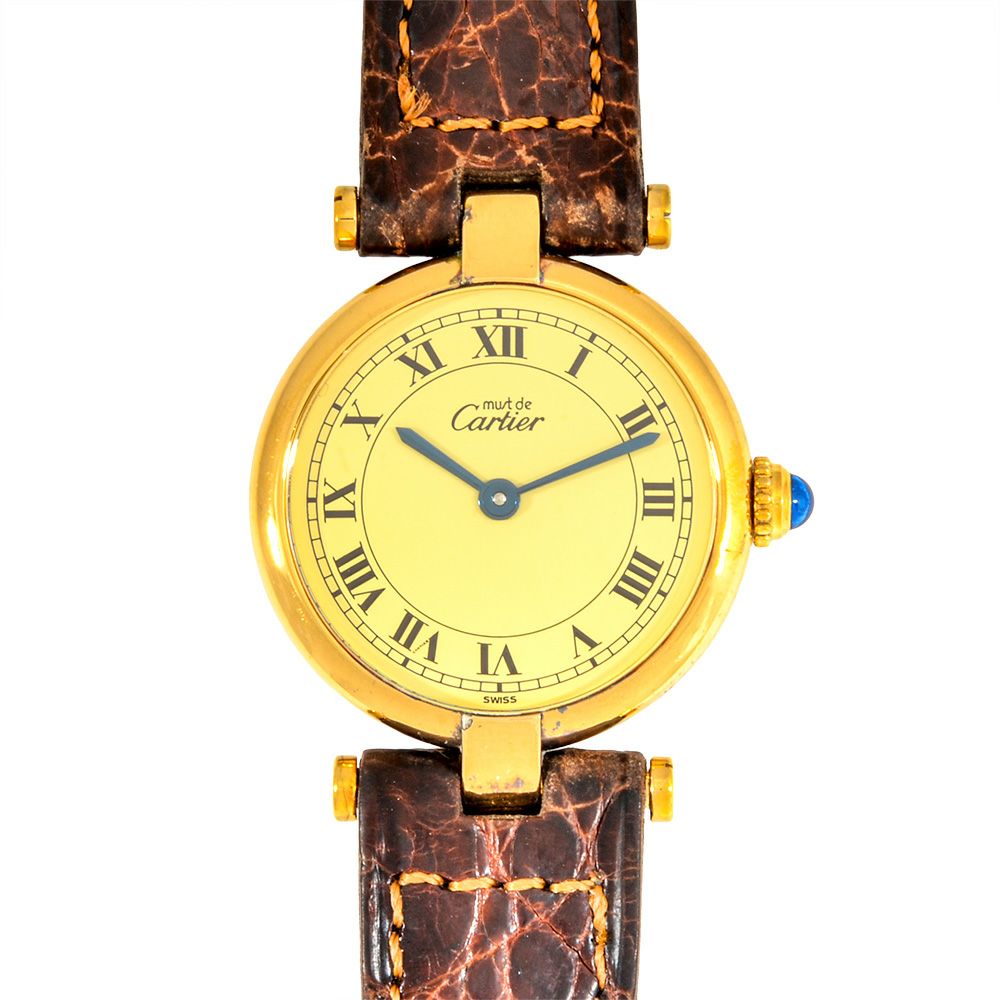 カルティエ Cartier 590004 マストヴァンドーム SM ヴェルメイユ 腕時計 アイボリー文字盤 レディース【中古】 MUST DE CARTIER カルティエ Cartier 590004 マストヴァンドーム SM