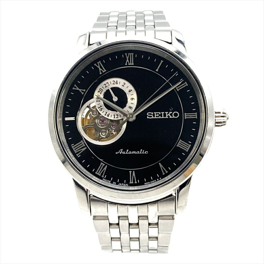 SEIKO セイコー プレサージュ4r39 セイコー SEIKO 4R39-00M0 プレサージュ 腕時計 ブラック文字盤 SS