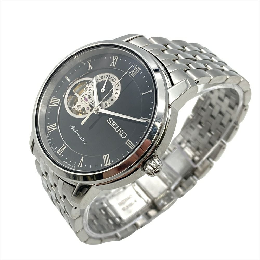 セイコー SEIKO 4R39-00M0 プレサージュ 腕時計 ブラック文字盤 SS