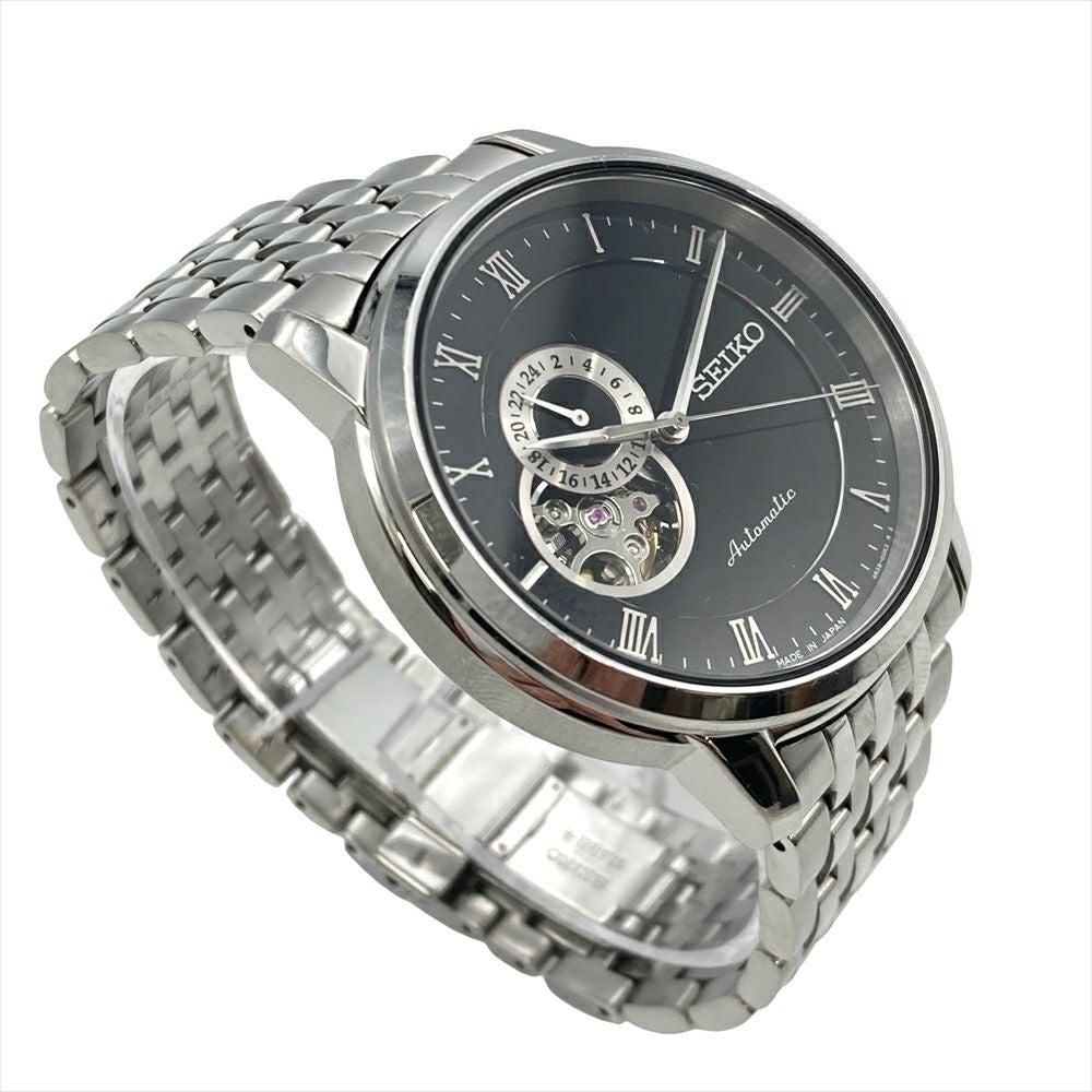 セイコー SEIKO 4R39-00M0 プレサージュ 腕時計 ブラック文字盤 SS