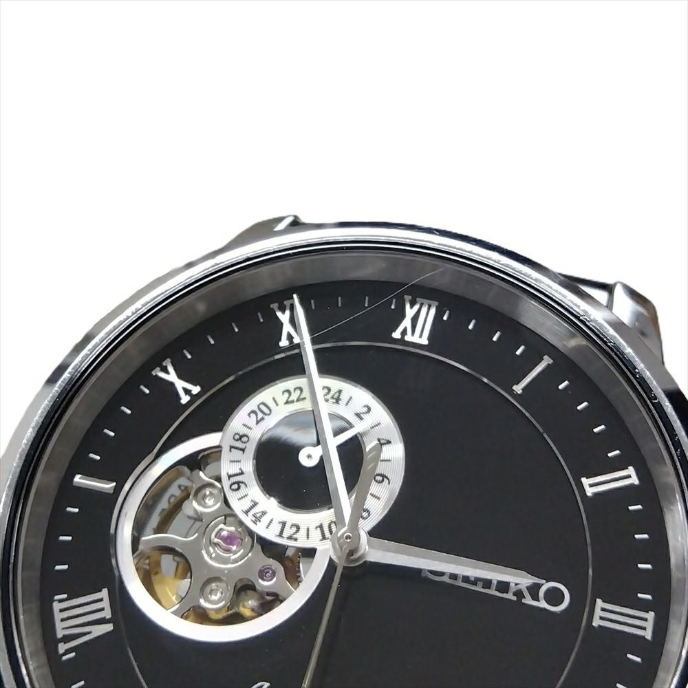 セイコー SEIKO 4R39-00M0 プレサージュ 腕時計 ブラック文字盤 SS