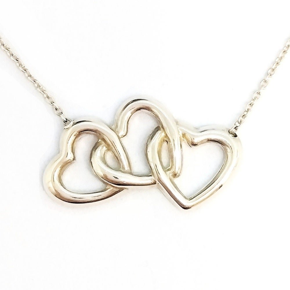 ティファニー Tiffany&Co. トリプルハート ネックレス SV925 3.3g