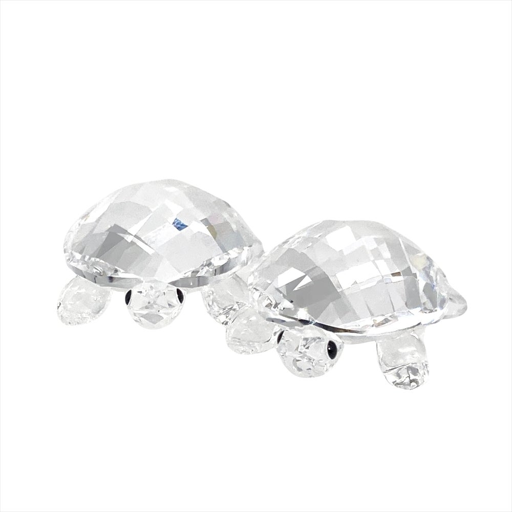 スワロフスキー SWAROVSKI ベイビータートル 2匹セット オブジェ 置物