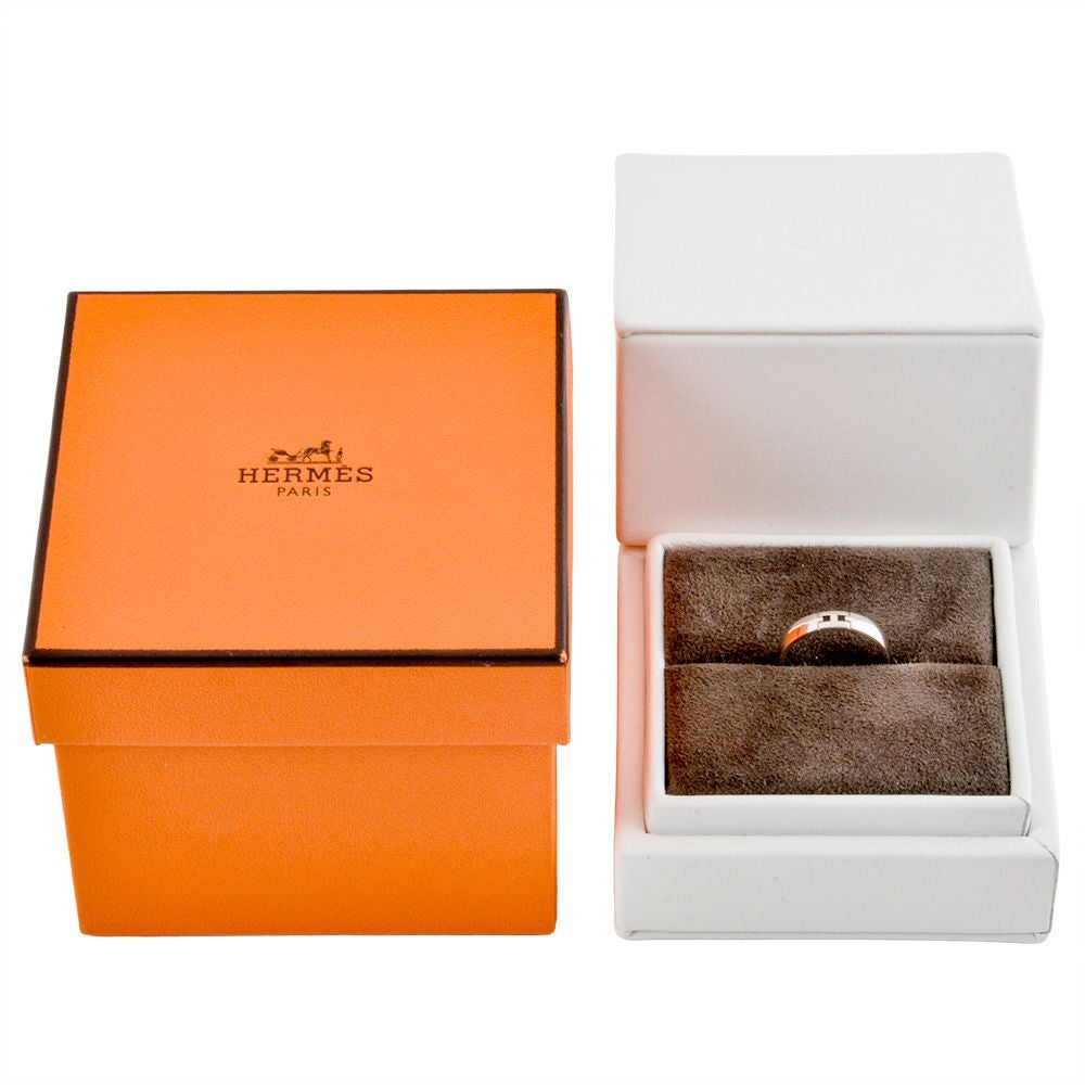 エルメス HERMES エヴァー ヘラクレス リング 指輪 #47 K18WG 3.2g