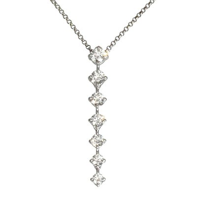 タサキ TASAKI ネックレス ダイヤモンド 1.03ct K18WG 4.8g ホワイト 