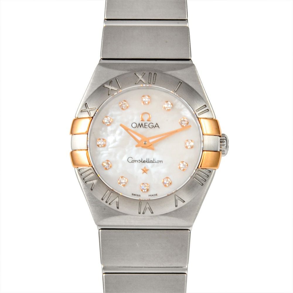 ブルガリ BVLGARI LU28S ルチェア 腕時計 ピンクシェル文字盤 12Pダイヤ インデックス SS レディース【中古】 BVLGARI（ブルガリ） BVLGARI LU28S ルチェア 腕時計 クォーツ ピンク
