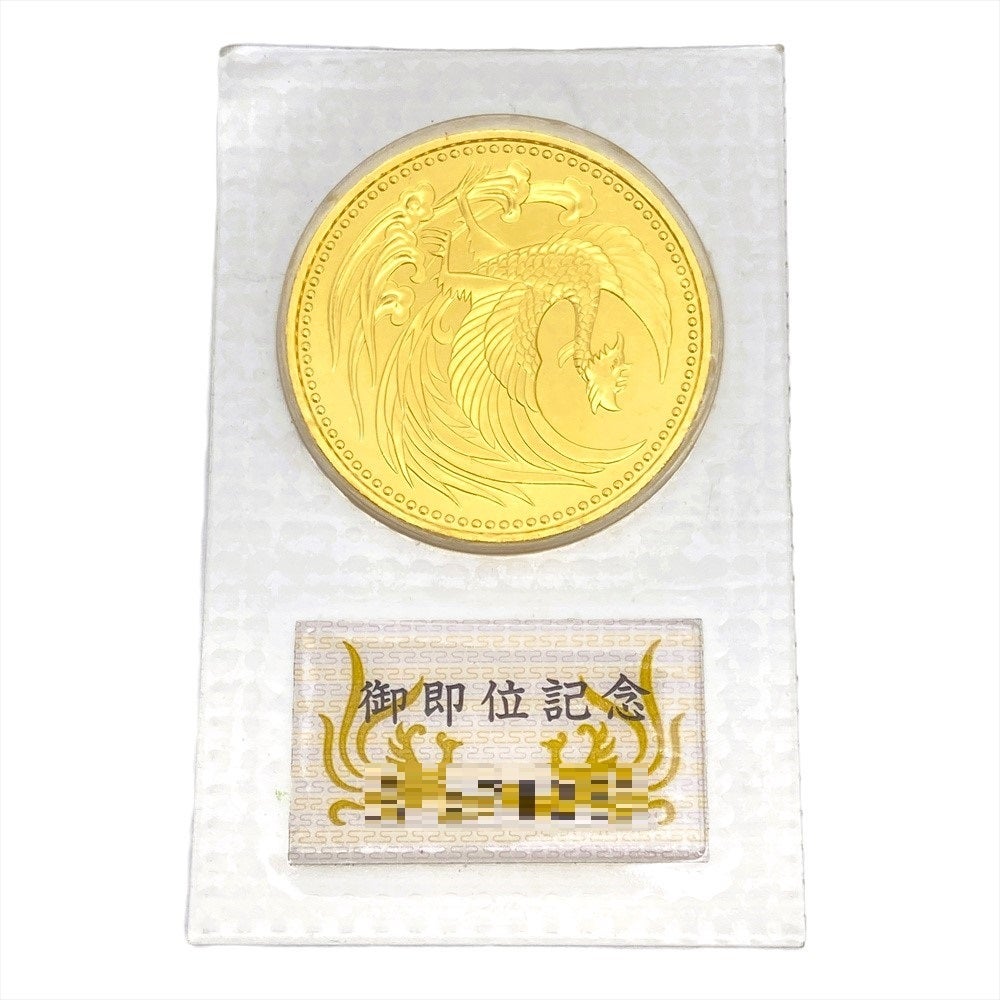 天皇陛下御即位記念 記念硬貨 10万円金貨 平成2年 純金 30g 金貨 K24