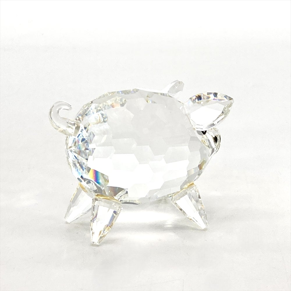 スワロフスキー SWAROVSKI ブタ オブジェ 置物 クリア ラージ ピッグ