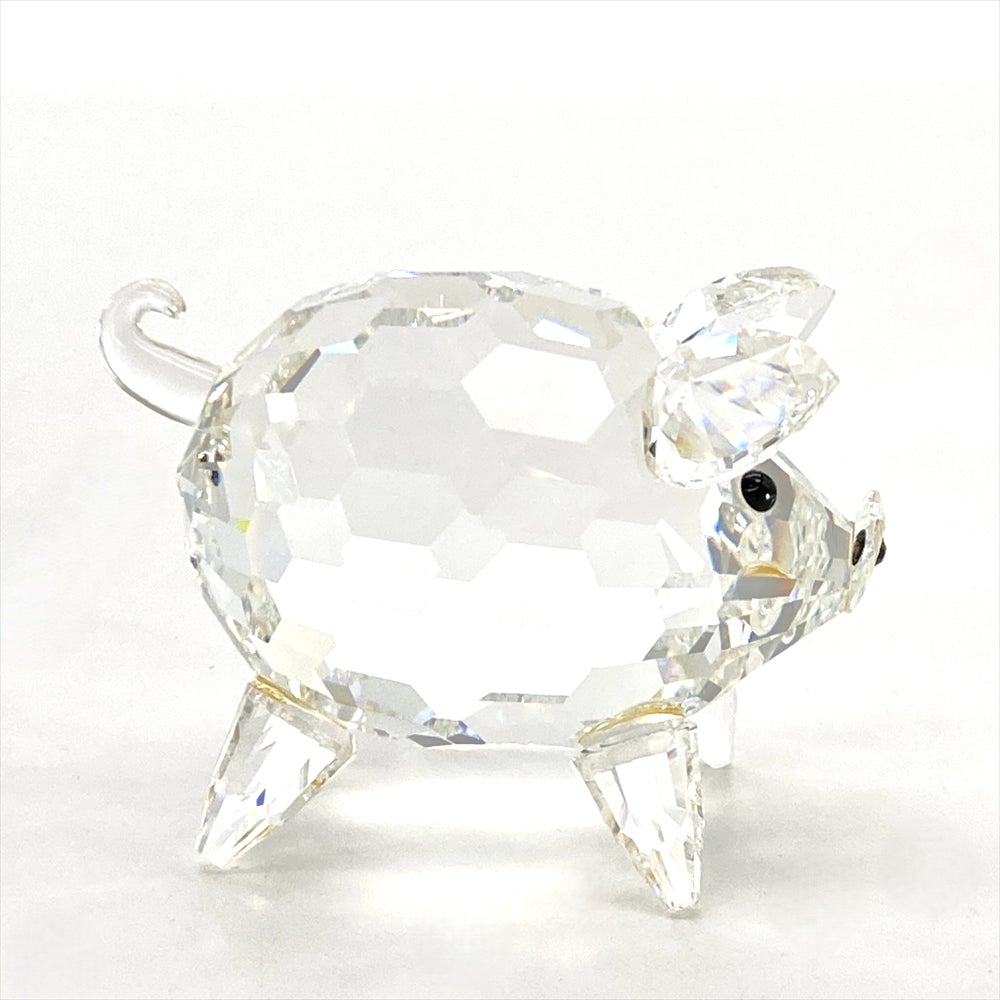 スワロフスキー SWAROVSKI ブタ オブジェ 置物 クリア ラージ ピッグ