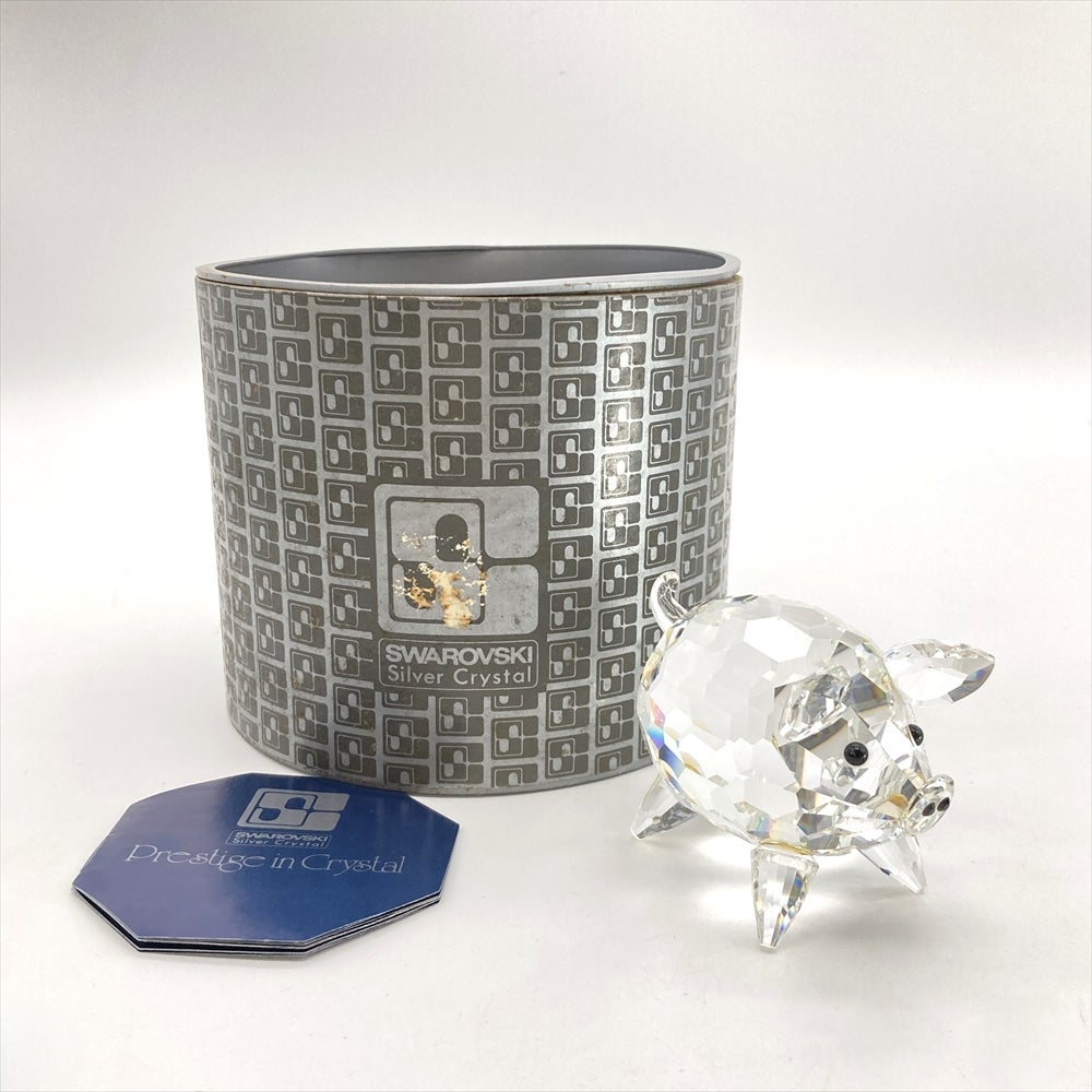 スワロフスキー SWAROVSKI ブタ オブジェ 置物 クリア ラージ ピッグ