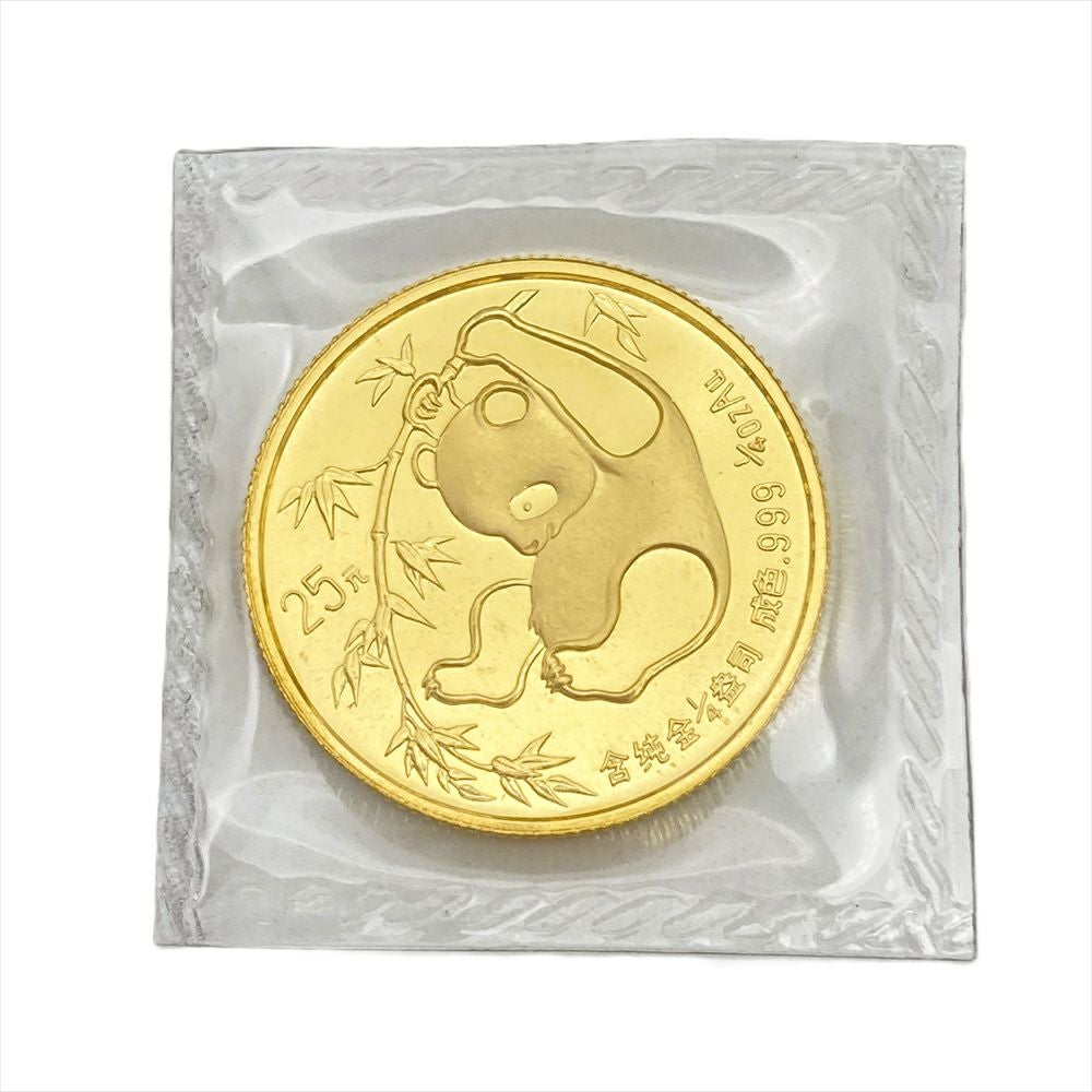 パンダ金貨 25元 1985年 純金 7.7g 1/4oz 金貨 ゴールド K24 中国