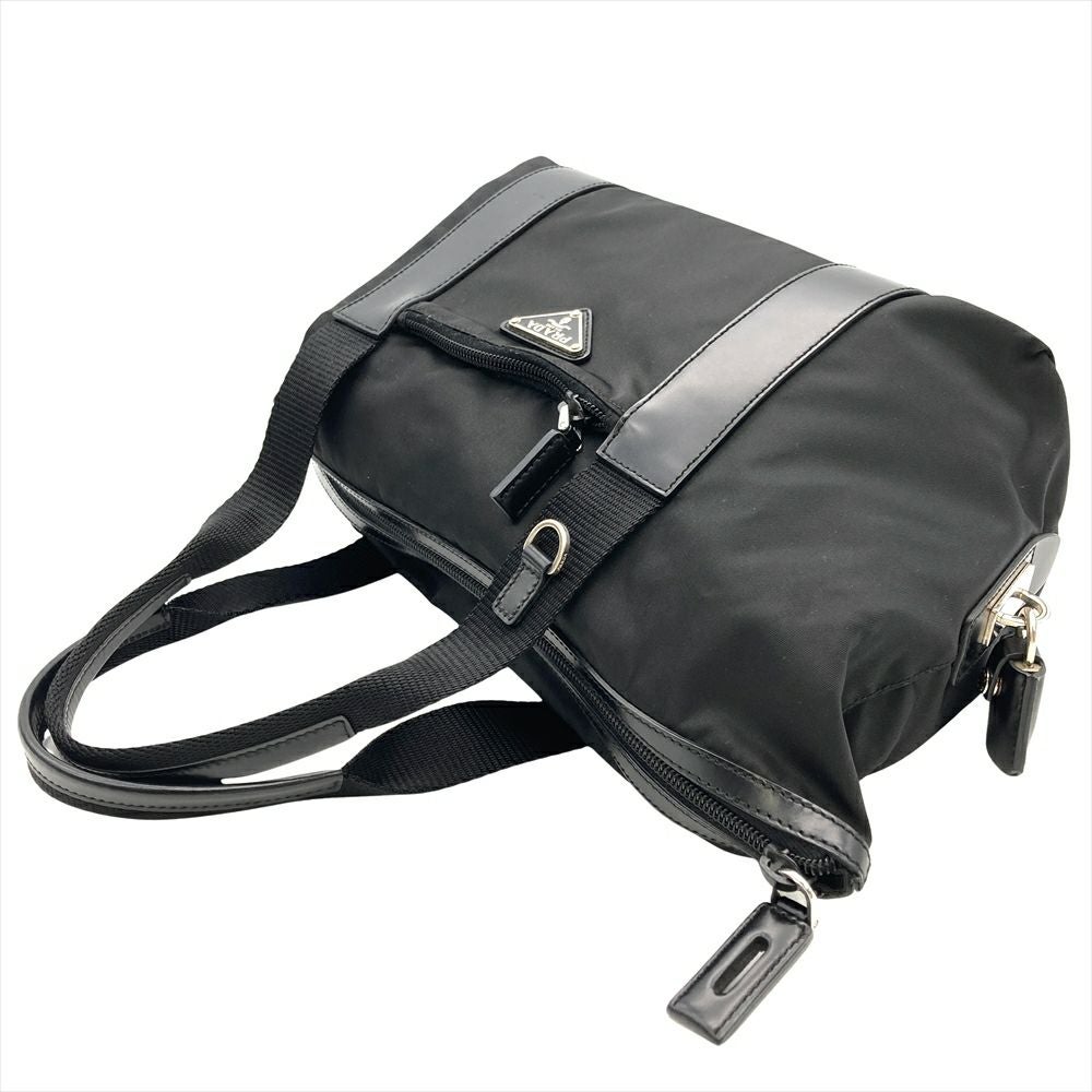 プラダ PRADA ミニボストン ハンドバッグ ナイロン レザー BR3697